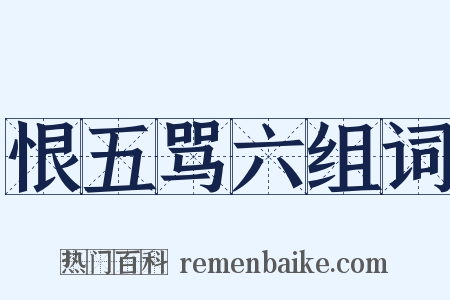 恨五骂六组词是什么意思的图片